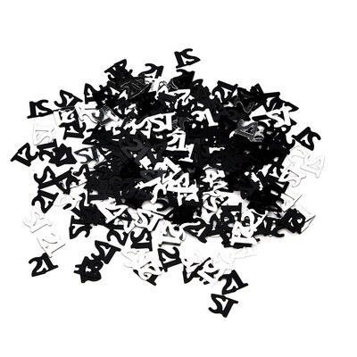 

Gobestart Black And White Birthday Confetti 13 16 18 20 21 Age Number Party Decor