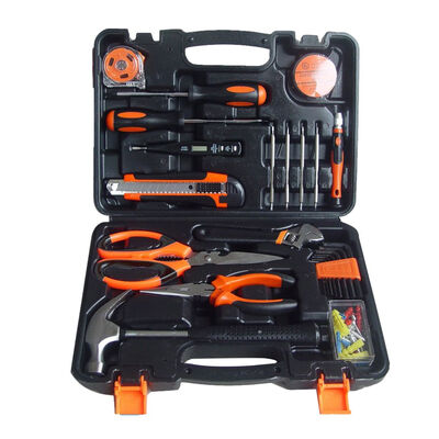 

45PCS Household Tool Set Hammer Plier Scissor Hex Wrenches Tape Screwdriver Screws Electric Tester Kit