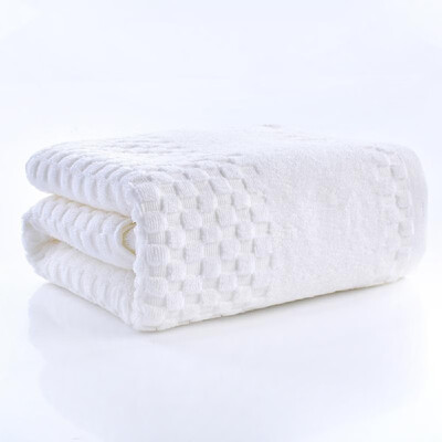 

Purified Cotton Checked Thicken Pure Color Adult Strong Water Absorption Comfortable Soft Eco-friendly Non-fading Bath Towel