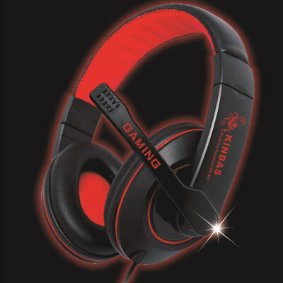 

KINBAS 35mm Plug Wired Over Ear Gaming Headphone Comfortable Noise Cancelling Headset With Microphone