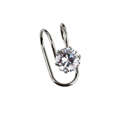 

Ear Clip Cuff Wrap Earrings No Piercing-Clip On Silver Black