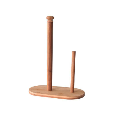 

Kitchen Paper Towel Holder Kitchen Towel Stand Rack Bamboo Vertical Paper Towel Holder for Kitchen Paper Roll