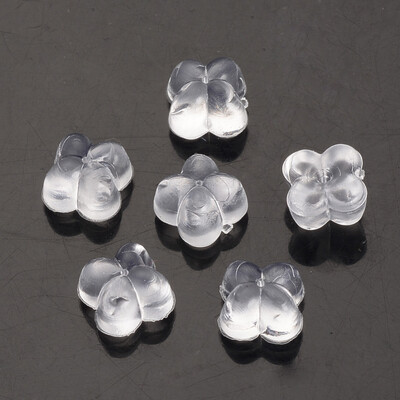 

Rubber Earring Ear Nuts Earrings Backs Flower Clear 5x5x4mm Hole 05mm