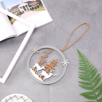 

Toponeto Snowflake Wood Embellishments Rustic Christmas Tree Hanging Ornament Decor