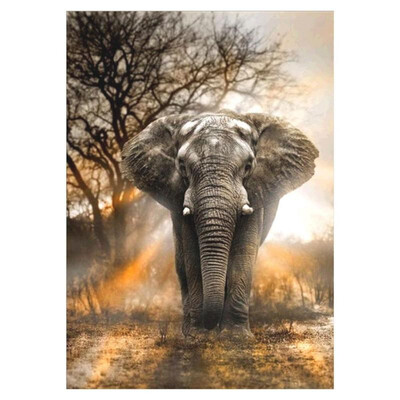 

Standing Elephant 5D DIY Full Drill Round Diamond Painting Embroidery Kits