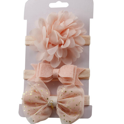 

3pcsset Baby Girl Accessories Green Flower Headband Korean Style Bow knot Party Princess Dress Decoration High Quality