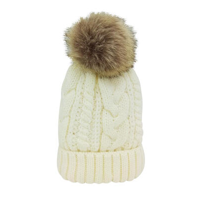 

Fashion Women Fleece Winter Warm Hat Pom Ball Cap Knitted Beanie Twist Hats