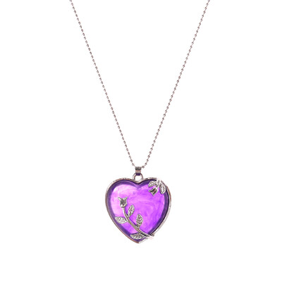 

Natural Rose Quartz Floral Heart Necklace Pendant Reiki Gemstone Gift UK