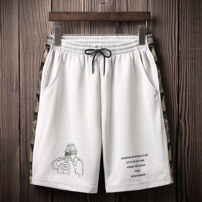 

Gobestart Mens Letter Short Pants Casual Print Straight Beach Slim Fit Trousers Jeans