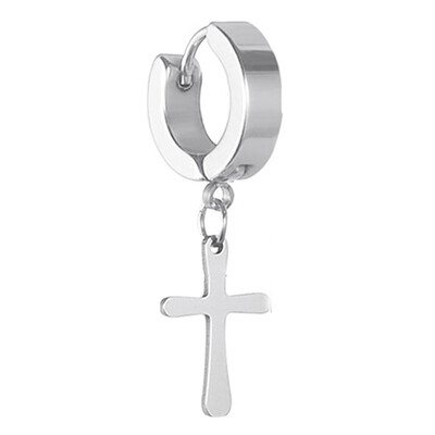 

Punk Men Cross Star Pentagram Pendant Hoop Earring Party Jewelry Gift