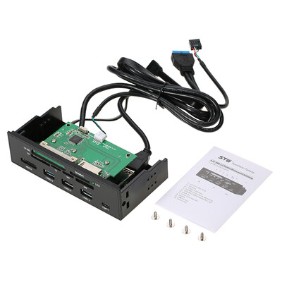 

Sunshine-tipway STW 525" Internal Card Reader Media Multi-Function Dashboard PC Front Panel Type-C USB 31 USB 30 Support CF MD