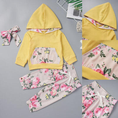 

3pcs Newborn Toddler Baby Boy Girl Clothes Sets 0-24M TopsPants Outfits Set UK