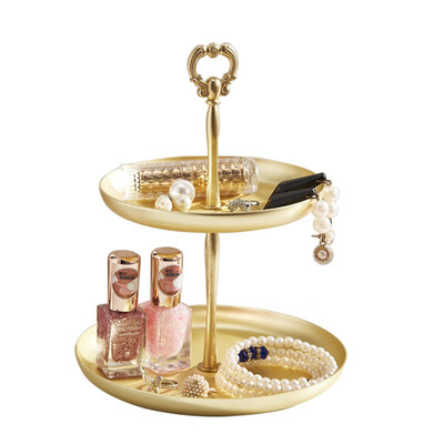 

luxetec Golden storage tray Ring key necklace jewelry storage 7023