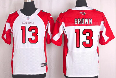 

Mens Nike Arizona Cardinals 13 Jaron Brown Elite White NFL Jersey