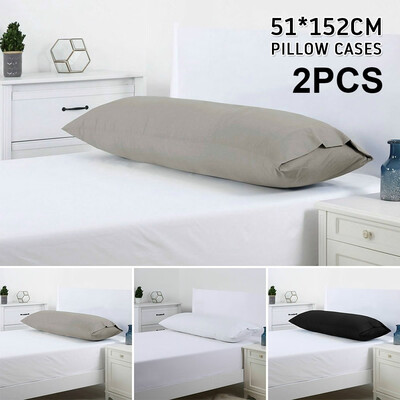 

2pcs Body Pillow Case Pure Color Long Pillowcases 51x152cmNO Inner