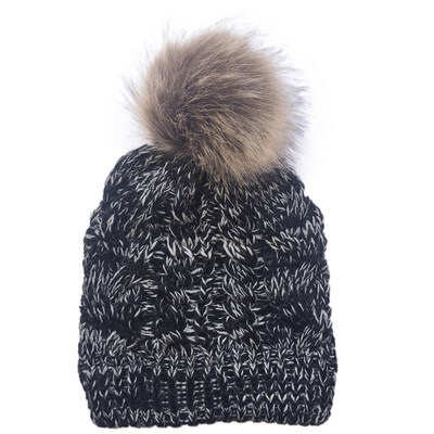 

Autumn And Winter Pom Poms Hats Winter Warm Hats For Women Girls Knitted Skullies Beanies Cap