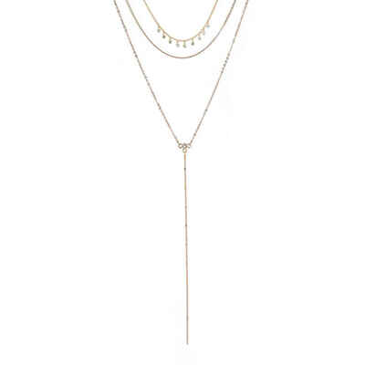 

3 Layer Long Choker Women Fashion Shinning Rhinestone Pendant Necklace Boho Jewelry Collar Chokers Gift
