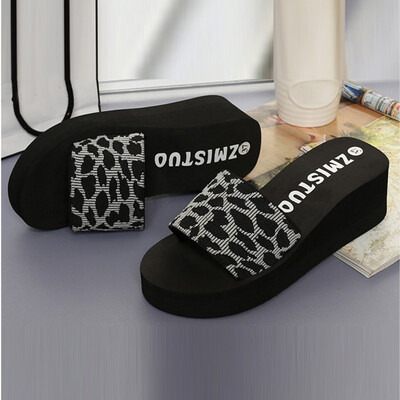 

Rose Summer Women Shoes Platform Bath Slippers Wedge Beach Slope Flops Slippers Shoes