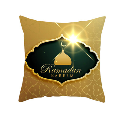 

〖Follure〗Muslim Ramadan Pattern Polyester Cushion Cover Pillow Case Home Decor