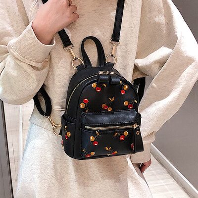 

Backpack female 2019 new wave Korean version of the wild fashion pu soft leather ladies small backpack student bag female bag