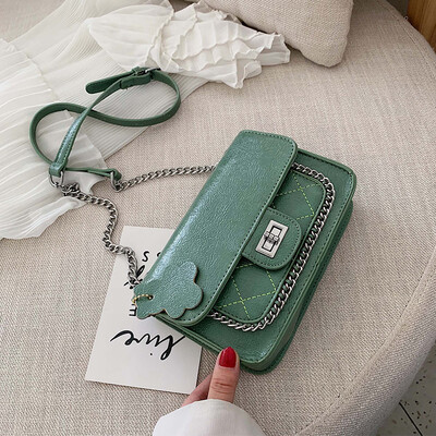 

Womens bag 2019 new tide wild gas chain small square bag summer small fresh ins net red shoulder Messenger bag