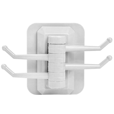 

Rotary 4-hook Kitchen Bathroom Wall Rack Towel Rack Without Trackless Punch Free