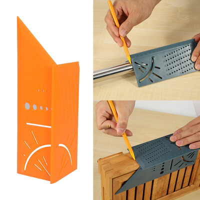 

3D Rule Square Layout Miter 45° 90° Metric Rule with Pen for Woodworking
