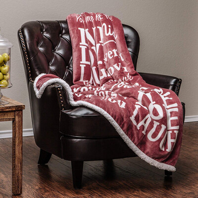 

Toponeto Flannel Super Soft Super Luxurious Positive Energy Cure Square Blanket