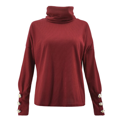 

Womens Oversized Chunky Sweaters Casual Batwing Sleeve Turtleneck Loose Knitting