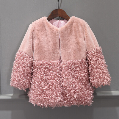 

Toddler Baby Girls Fur Hoodie Winter Warm Coat Jacket Cute Thick Clothes