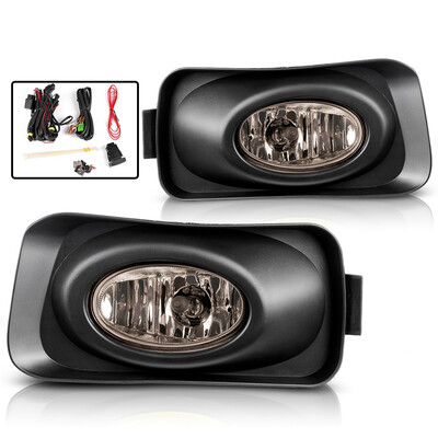 

for 2004 2005 Acura TSX JDM Smoke Bumper Fog Light Lamps Pair wBulbsWiring Kit