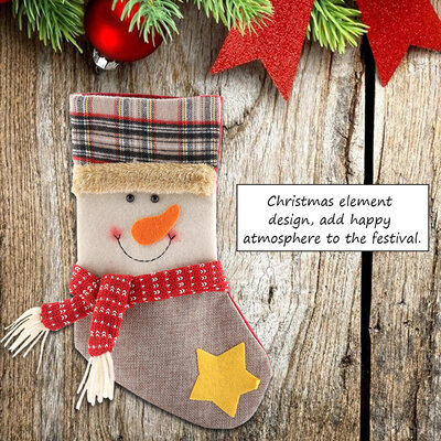 

Non-woven Fabric Christmas Element Long Sock Hanging on Christmas Tree Party DecorNon-woven Fabric Sock