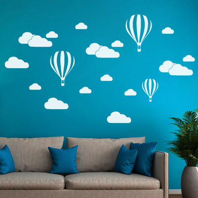 

JPGIF DIY Large Clouds Balloon Wall Decals Childrens Room Home Decoration Art