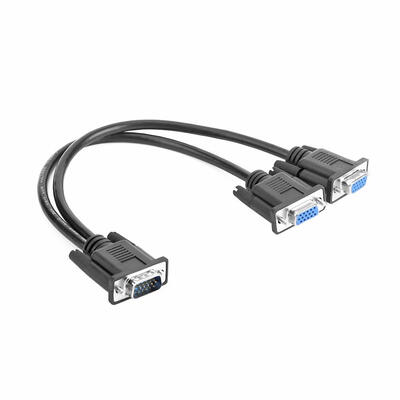 

VGA Splitter Cable 1 Computer to Dual 2 Monitor Male to Female Adapter Wire