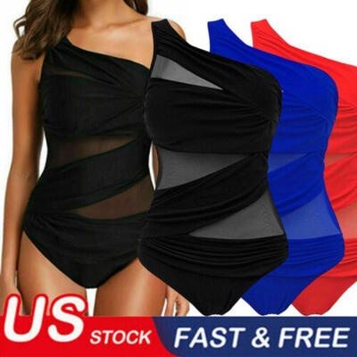 

USA Womens One-Piece Swimsuit Beachwear Swimwear Push-up Monokini Bikini Bathing