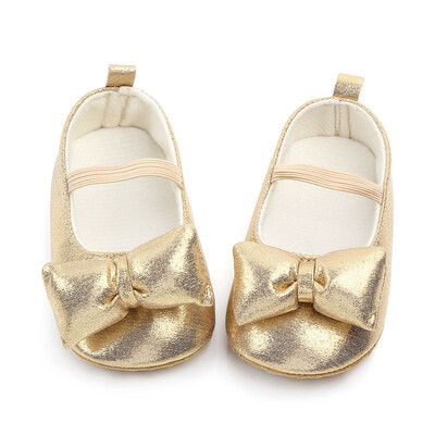 

New born Cute Princess Baby Girls Soft Crib Shoes Prewalker Soft Sole Moccasin Bowknot Shoes 0-18M