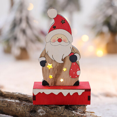 

Tailored LED Light Cute Christmas Elk Ornaments Window Holiday Decoration Adornment A