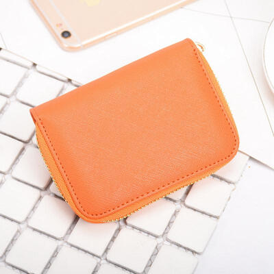 

Cards Cash Blocking Wallet Zipper Leather Card Bag Small Coin Purse For Women