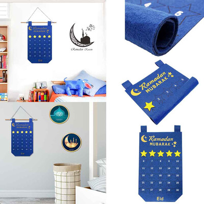 

JPGIF Felt Ramadan Eid Mubarak Kareem Hanging Numbered Countdown Timetable Calendars