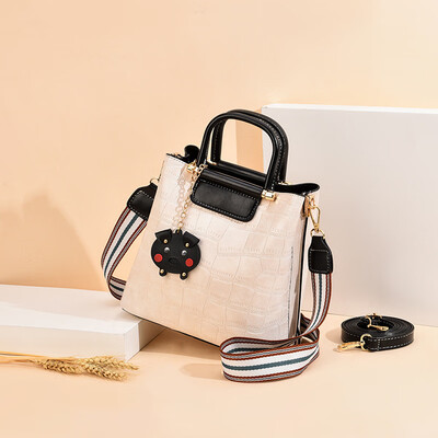 

Bucket bag ladies fallwinter stone texture ladies Joker handbag simple slung