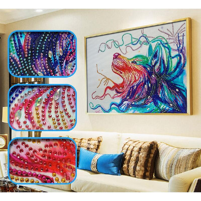 

DIY diamond painting 5D shaped diamond bedroom living room decorative painting