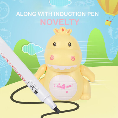 

Siaonvr Follow Any Drawn Line Magic Pen Inductive Cute Dinosaur Model Children Toy Gift