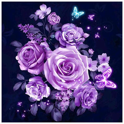 

5D DIY Diamond Painting Novelty Flowers Cross Stitch Embroidery Rhinestones