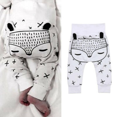 

USA Cotton Toddler Baby Boy Girl Long Harem Pants Trousers Leggings Fox Bottoms