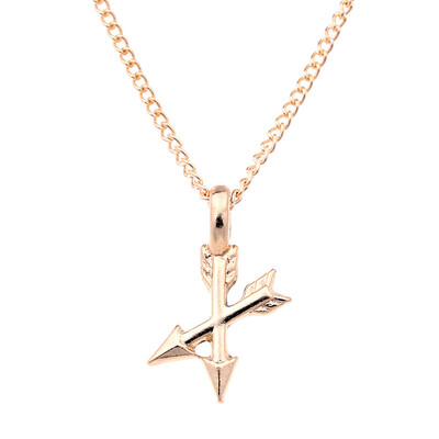 

Fashion Aim High Gold-color Crossing Arrows Reminder Necklace For Women Jewelry