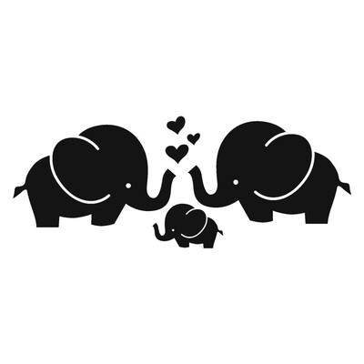 

〖Follure〗Elephant Removable Art Vinyl Mural Home Childrens Room Decor Wall Stickers