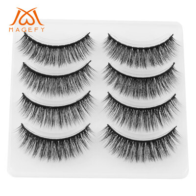 

〖Follure〗4Pair Luxury 3D False Lashes Fluffy Strip Eyelashes Long Natural Party