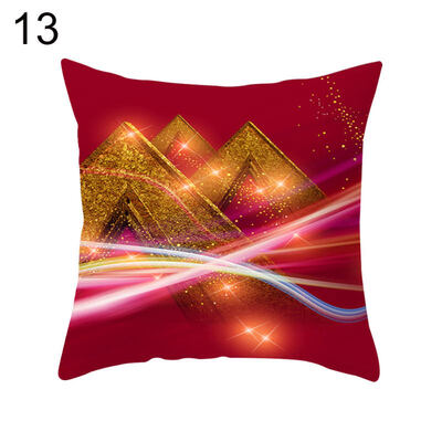 

Merry Christmas Elk Star Cushion Cover Pillow Case Home Office Sofa Chair Decor