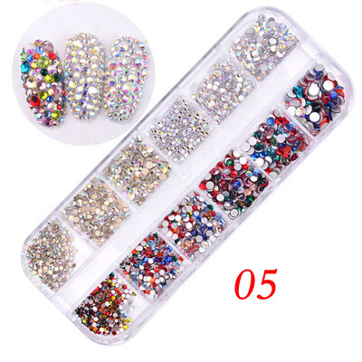 

Gobestart 12 Lattices Nail Decorate Glittering Drill Long Box Packing Nail Art Make-up