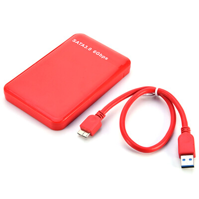 

25" USB30 SATA30 HDD Hard Disk Drive Enclosure Case External HDD Box Tool Free 6 Gbps Support 3TB UASP Protocol White